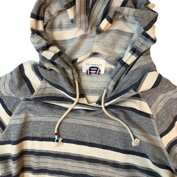 Sol Angeles Textured Striped Drawstring Hoodie - Picture 4 of 9